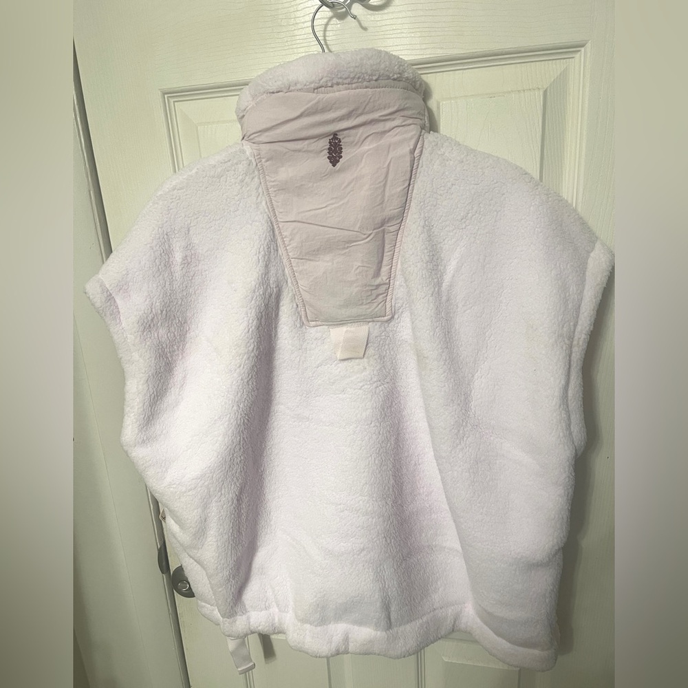 ❗️Sold❗️Free People FP MOVEMENT Scout It Out Fleece Vest Rose Wash Ovrszd S NWT - Picture 10 of 14